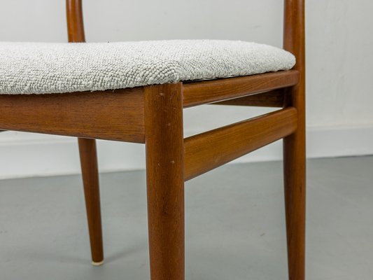 Teak and Bouklé Dining Chair by Erling Torvits for Sorø Stolfabrik, 1960s-QEQ-1765358