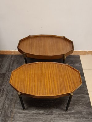 Teak and Brass Divisible Food Trolley, 1950s-RPW-1789658