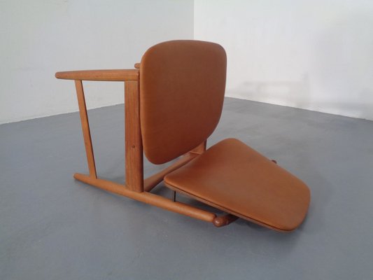 Teak and Brass Side Chair by Arne Hovmand-Olsen for Mogens Kold, 1950s-RDW-711632