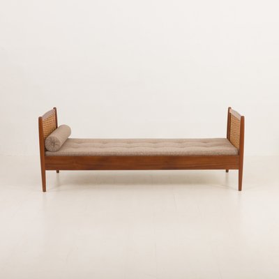 Teak and Cane Daybed attributed to Kai Winding, Denmark, 1960s-UE-2034920