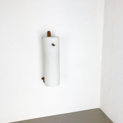 Teak and Glass Wall Sconce by Uno & Östen Kristiansson for Luxus, Sweden-QZ-1053256