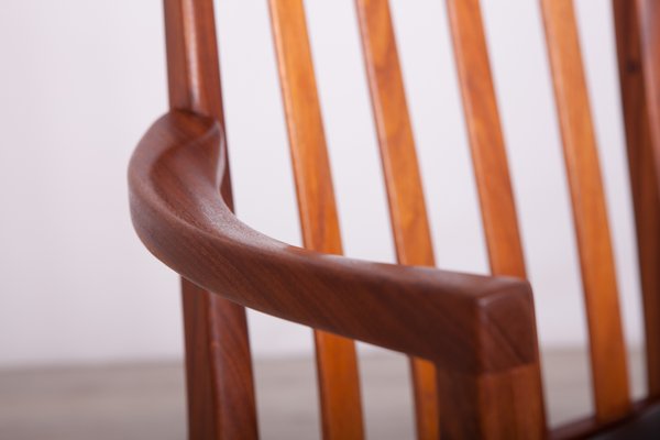 Teak and Leather Dining Chairs by Leslie Dandy for G-Plan, 1960s, Set of 6-NIT-906421