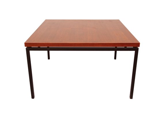 Teak and Metal Square Coffee Table, 1960s-PF-1117872