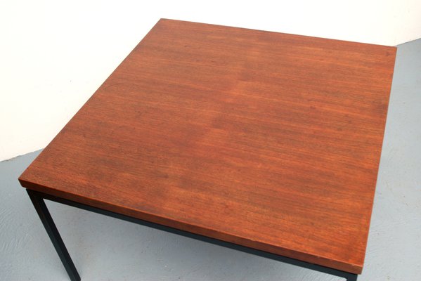 Teak and Metal Square Coffee Table, 1960s-PF-1117872