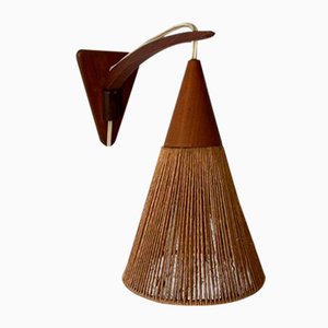 Teak and Natural Ropes Sconce by Ib Fabiansen for Fog & Mørup, Denmark, 1960s-RDS-1367648