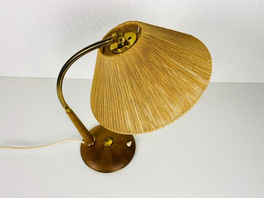 Teak and Rattan Table Lamp from Temde, 1970s-PUK-1050932