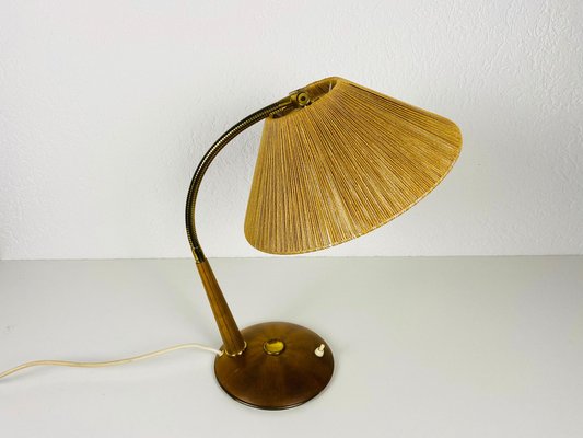 Teak and Rattan Table Lamp from Temde, 1970s-PUK-1050932