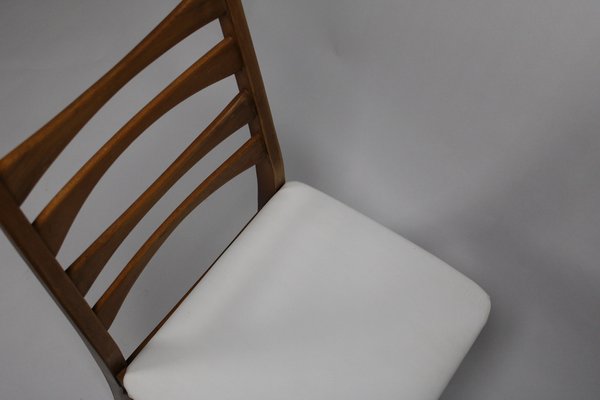 Teak and White Skai Chair from Hellerau, Germany, 1960s-HJY-1782220