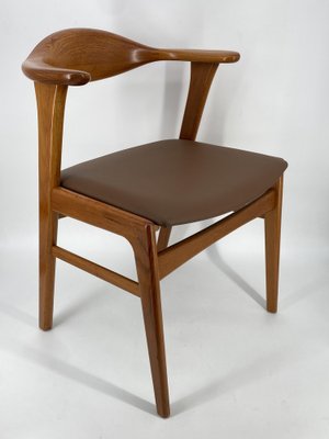 Teak Armchair Model 49 with Leather Seat by Erik Kirkegaard for Høng Stolefabrik, Denmark, 1960s-CZ-2041206