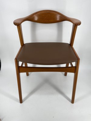 Teak Armchair Model 49 with Leather Seat by Erik Kirkegaard for Høng Stolefabrik, Denmark, 1960s-CZ-2041206