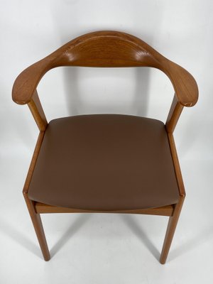 Teak Armchair Model 49 with Leather Seat by Erik Kirkegaard for Høng Stolefabrik, Denmark, 1960s-CZ-2041206