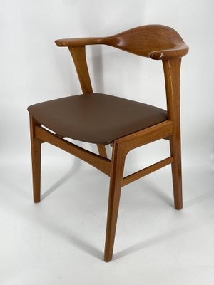 Teak Armchair Model 49 with Leather Seat by Erik Kirkegaard for Høng Stolefabrik, Denmark, 1960s-CZ-2041206