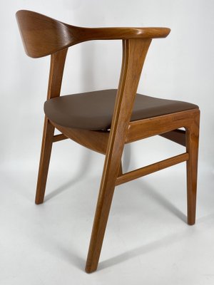 Teak Armchair Model 49 with Leather Seat by Erik Kirkegaard for Høng Stolefabrik, Denmark, 1960s-CZ-2041206