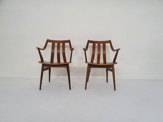 Teak Armchairs, Netherlands, 1960s, Set of 2-ZO-1295103