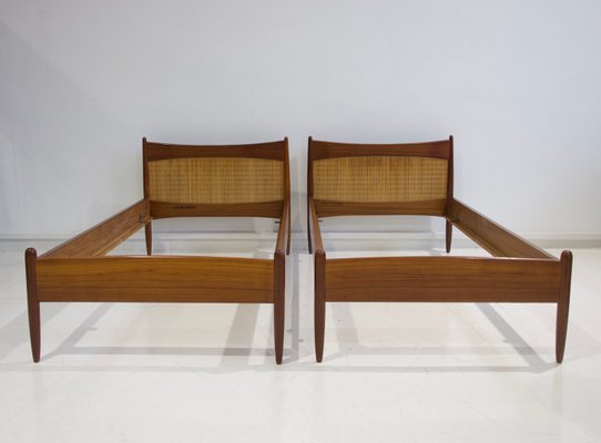 Teak Bed Frames by Børge Mogensen, 1950s, Set of 2-ZYF-635736