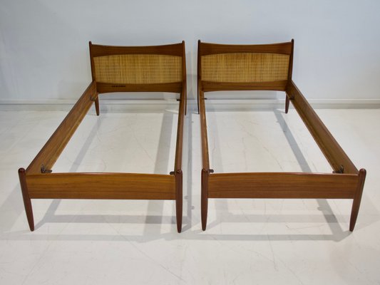 Teak Bed Frames by Børge Mogensen, 1950s, Set of 2-ZYF-635736