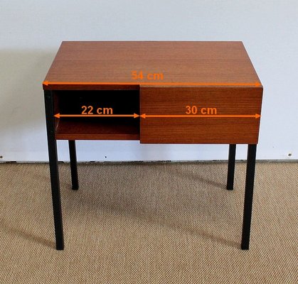 Teak Bedside or End Tables in the Style of Minvielle, 1960s, Set of 2-RVK-953840