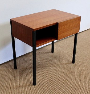 Teak Bedside or End Tables in the Style of Minvielle, 1960s, Set of 2-RVK-953840