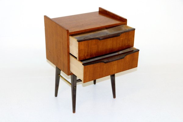 Teak Bedside Table, Sweden, 1950s-GEK-1248696