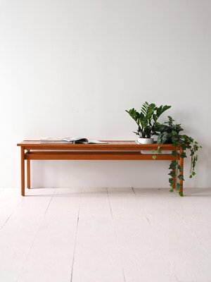 Teak Bench with Integrated Planter, 1960s-QWP-2035521