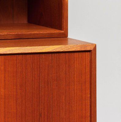 Teak Bookcase Cabinet with Adjustable Shelves, Denmark, 1960s-JE-987158