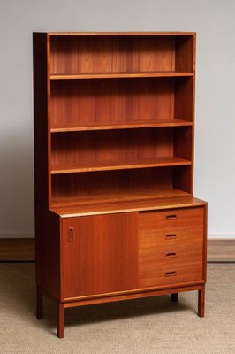 Teak Bookcase Cabinet with Adjustable Shelves, Denmark, 1960s-JE-987158