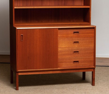 Teak Bookcase Cabinet with Adjustable Shelves, Denmark, 1960s-JE-987158