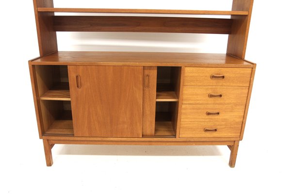 Teak Bookcase Chest of Drawers, Sweden, 1960s-GEK-2043073