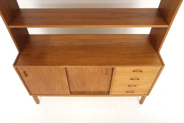 Teak Bookcase Chest of Drawers, Sweden, 1960s-GEK-2043073