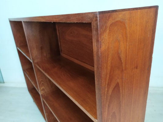 Teak Bookshelf with Compass Leg, 1950s-EAD-1777989