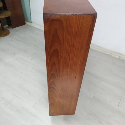 Teak Bookshelf with Compass Leg, 1950s-EAD-1777989