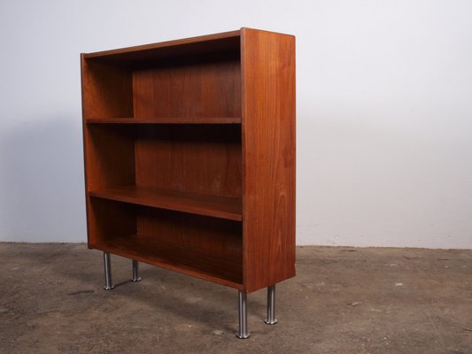 Teak Bookshelf with Metal Legs, 1960s-QNP-1811734