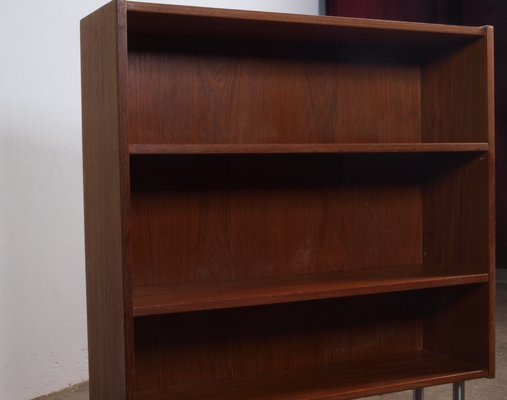 Teak Bookshelf with Metal Legs, 1960s-QNP-1811734