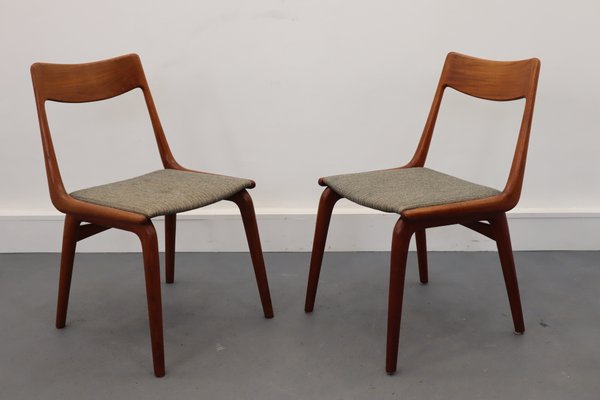 Teak Boomerang Dining Chairs by Alfred & Erik Christensen for Slagelse Møbelværk, Set of 2-JWH-846775