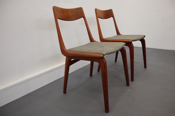 Teak Boomerang Dining Chairs by Alfred & Erik Christensen for Slagelse Møbelværk, Set of 2-JWH-846775