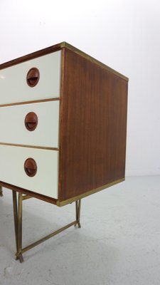 Teak & Brass Sideboard by William Watting for Fristho, Denmark, 1950s-DT-2026140