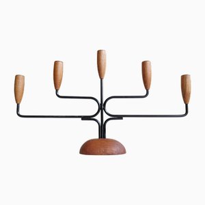 Teak Candleholder from Lüthje, Denmark, 1960s-BLG-2042194