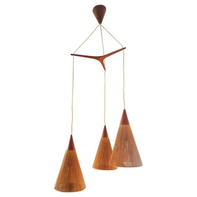 Teak Cascade Lamp by Ib Fabiansen for Fog & Mørup, Denmark, 1960s-POM-1178012