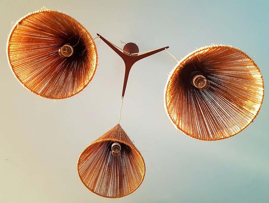 Teak Cascade Lamp by Ib Fabiansen for Fog & Mørup, Denmark, 1960s-POM-1178012