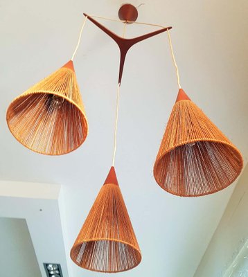 Teak Cascade Lamp by Ib Fabiansen for Fog & Mørup, Denmark, 1960s-POM-1178012