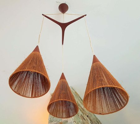 Teak Cascade Lamp by Ib Fabiansen for Fog & Mørup, Denmark, 1960s-POM-1178012