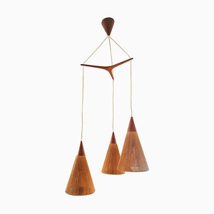 Teak Cascade Lamp by Ib Fabiansen for Fog & Mørup, Denmark, 1960s-POM-1178012