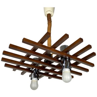 Teak Ceiling Light from Esperia, Italy, 1960s-LYQ-1171779