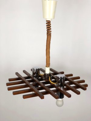 Teak Ceiling Light from Esperia, Italy, 1960s-LYQ-1171779