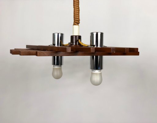 Teak Ceiling Light from Esperia, Italy, 1960s-LYQ-1171779