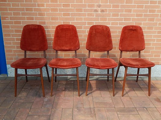 Teak Chairs, 1960s, Set of 4-JHL-989364