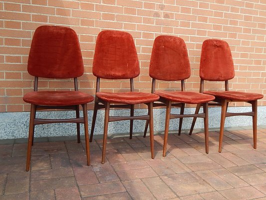 Teak Chairs, 1960s, Set of 4-JHL-989364