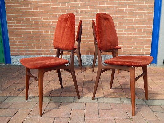 Teak Chairs, 1960s, Set of 4-JHL-989364