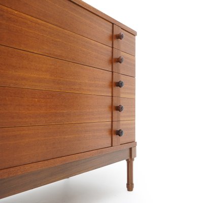 Teak Chest of Drawers with Wooden Knobs, 1960s-EZ-1812676