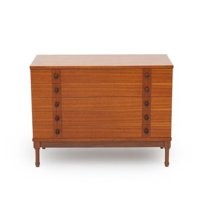 Teak Chest of Drawers with Wooden Knobs, 1960s-EZ-1812676